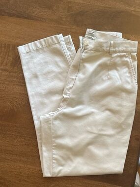 L.L.Bean 100% Cotton Khaki Trousers | Size 10 | Straight Leg Capsule Wardrobe